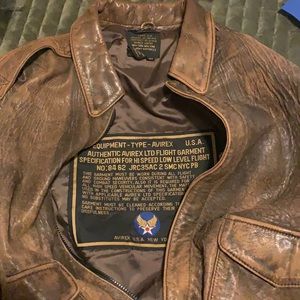 Authentic flight leather jacket size42